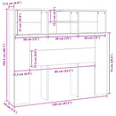 Hovedgærde Skab Sort eg 120 x 19 x 103,5 cm Konstrueret træ