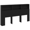 Hovedgærde Skab Sort eg 180 x 19 x 103,5 cm Konstrueret træ