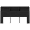 Hovedgærde Skab Sort eg 180 x 19 x 103,5 cm Konstrueret træ