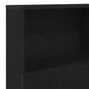 Hovedgærde Skab Sort eg 200 x 19 x 103,5 cm Konstrueret træ