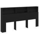 Hovedgærde Skab Sort eg 200 x 19 x 103,5 cm Konstrueret træ