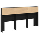 Hovedgærde Skab Sort eg 200 x 19 x 103,5 cm Konstrueret træ