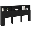 Hovedgærde Skab Sort eg 200 x 19 x 103,5 cm Konstrueret træ