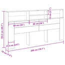 Hovedgærde Skab Sort eg 200 x 19 x 103,5 cm Konstrueret træ