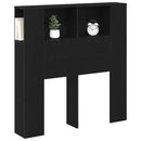 Hovedgærde Skab med hylde Vægmonteret Sort eg Konstrueret træ