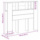 Hovedgærde Skab Sort eg 120 x 18.5 x 102.5 cm Konstrueret træ