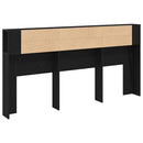 Hovedgærde Skab Sort eg 200 x 18,5 x 102,5 cm Konstrueret træ