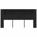 Hovedgærde Skab Sort eg 200 x 18,5 x 102,5 cm Konstrueret træ