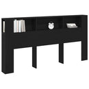 Hovedgærde Skab Sort eg 200 x 18,5 x 102,5 cm Konstrueret træ