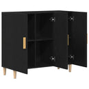 Sideboard Sort eg 90 x 34 x 80 cm Konstrueret træ