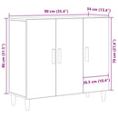 Sideboard Sort eg 90 x 34 x 80 cm Konstrueret træ