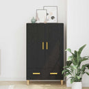 Highboard med skuffe Sort eg 70 x 31 x 115 cm Konstrueret træ