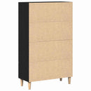 Highboard med skuffe Sort eg 70 x 31 x 115 cm Konstrueret træ