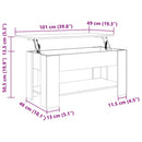 Sofabord Sort eg 101 x 49 x 52 cm Konstrueret træ