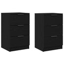 Natskab 2 pcs Sort eg 40 x 65 x 65 cm Konstrueret træ