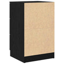 Natskab 2 pcs Sort eg 40 x 65 x 65 cm Konstrueret træ