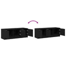 TV-skab Sort eg 102 x 35 x 36,5 cm Konstrueret træ