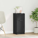 Sideboard med skuffe Sort eg 30 x 30 x 70 cm Konstrueret træ
