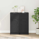 Sideboard 2 pcs Sort eg 30 x 30 x 70 cm Konstrueret træ