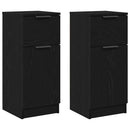 Sideboard 2 pcs Sort eg 30 x 30 x 70 cm Konstrueret træ