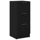 Sideboard med skuffe Sort eg 30 x 30 x 70 cm Konstrueret træ