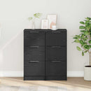 Sideboard 2 pcs Sort eg 30 x 30 x 70 cm Konstrueret træ