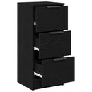 Sideboard 2 pcs Sort eg 30 x 30 x 70 cm Konstrueret træ