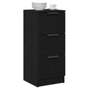 Sideboard 2 pcs Sort eg 30 x 30 x 70 cm Konstrueret træ