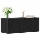 TV-skab 2 pcs Sort eg 80 x 30 x 30 cm Konstrueret træ