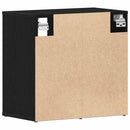 Sko skab med hylde Sort eg 52 x 30 x 50,5 cm Konstrueret træ