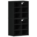 Sko skab 2 pcs Sort eg 52 x 30 x 50,5 cm Konstrueret træ