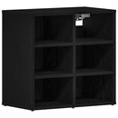 Sko skab 2 pcs Sort eg 52 x 30 x 50,5 cm Konstrueret træ