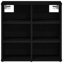 Sko skab 2 pcs Sort eg 52 x 30 x 50,5 cm Konstrueret træ