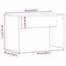 Dressing Stol Sort eg 70 x 35 x 45 cm Konstrueret træ