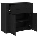Sideboard Sort eg 80 x 33 x 70 cm Konstrueret træ