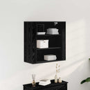Vægskab med hylde Sort eg 80 x 33 x 80 cm Konstrueret træ