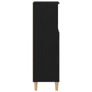Badeværelsesskab Sort eg 30 x 30 x 100 cm Konstrueret træ