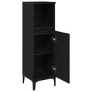 Badeværelsesskab Sort eg 30 x 30 x 100 cm Konstrueret træ
