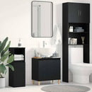 Badeværelsesskabsunder Sort eg 58 x 33 x 60 cm Konstrueret træ
