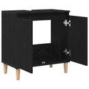 Badeværelsesskabsunder Sort eg 58 x 33 x 60 cm Konstrueret træ