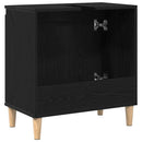 Badeværelsesskabsunder Sort eg 58 x 33 x 60 cm Konstrueret træ