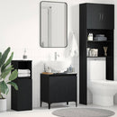 Badeværelsesskabsunder Sort eg 58 x 33 x 60 cm Konstrueret træ