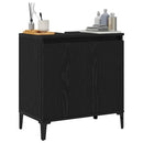 Badeværelsesskabsunder Sort eg 58 x 33 x 60 cm Konstrueret træ