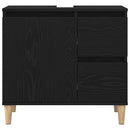 Badeværelsesskab Sort eg 65 x 33 x 60 cm Konstrueret træ