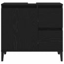 Badeværelsesskab Sort eg 65 x 33 x 60 cm Konstrueret træ