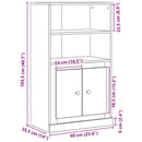 Højskab Sort eg 60 x 35.5 x 103.5 cm Konstrueret træ