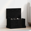 Opbevaringskasse Sort eg 50 x 30 x 28 cm Konstrueret træ