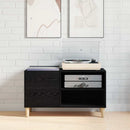 Pladeskab Sort eg 84,5 x 38 x 48 cm Konstrueret træ