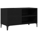 Pladeskab med hylde Sort eg 84,5 x 38 x 48 cm Konstrueret træ
