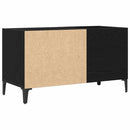 Pladeskab med hylde Sort eg 84,5 x 38 x 48 cm Konstrueret træ